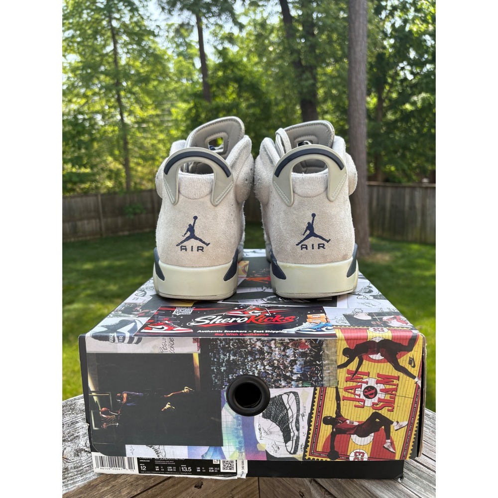 Air Jordan‎ 6 Retro Georgetown Magnet College Navy Grey CT8529-012 Mens Size 12 - Picture 4 of 12